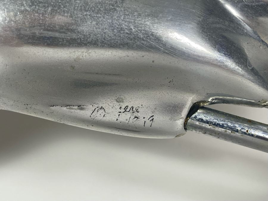 Vintage Bird Crane Metal Wall Sculpture Believe Signature Is Jere 1979 32W X 15H [Photo 5]