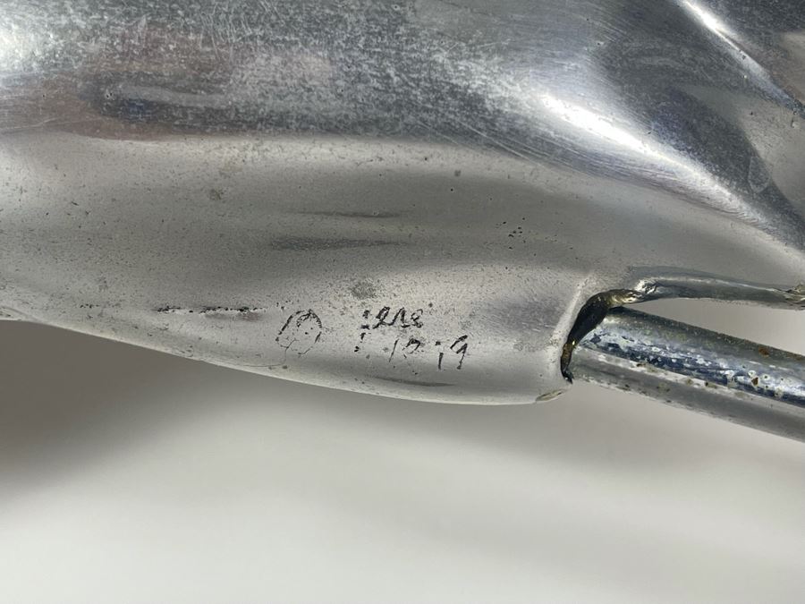 Vintage Bird Crane Metal Wall Sculpture Believe Signature Is Jere 1979 32W X 15H [Photo 2]