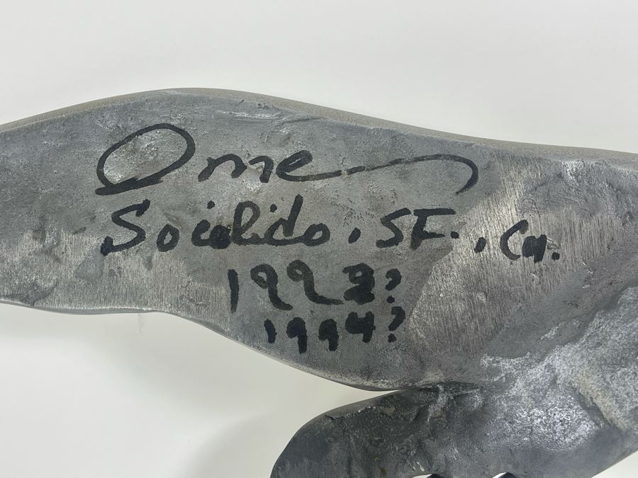 Vintage Bird Crane Metal Wall Sculpture Believe Signature Is Jere 1979 32W X 15H [Photo 9]