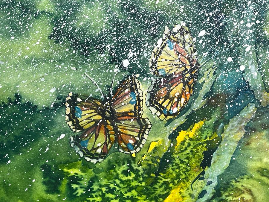 Vintage Hawaiian Original Watercolor Painting On Paper 34 X 26 [Photo 11]