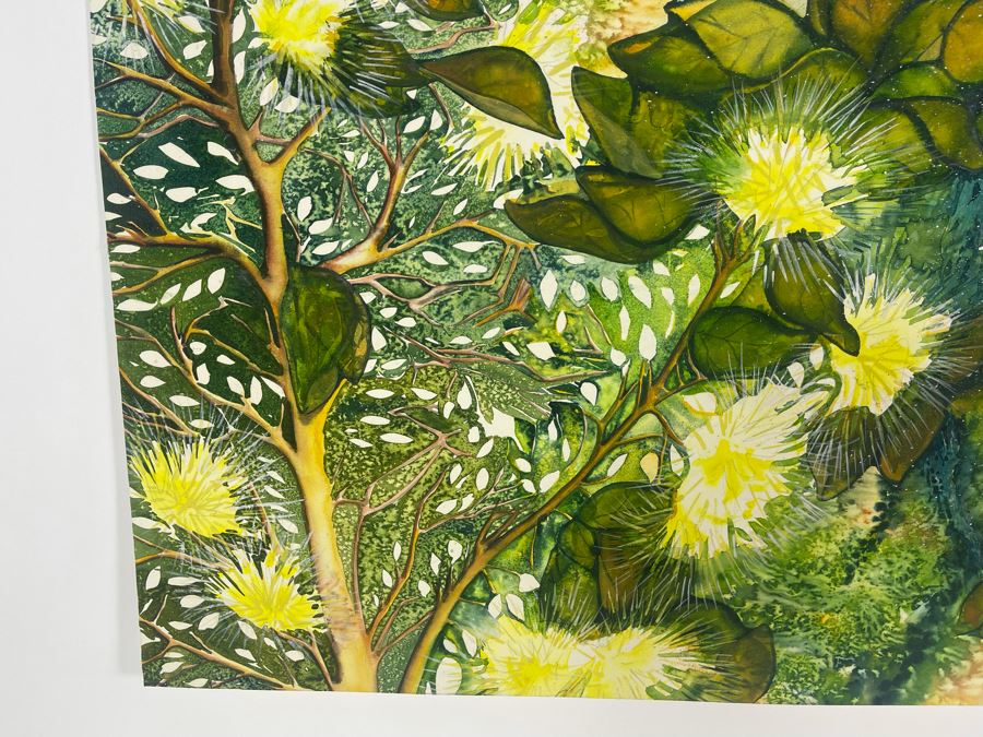 Vintage Hawaiian Original Watercolor Painting On Paper 34 X 26 [Photo 9]