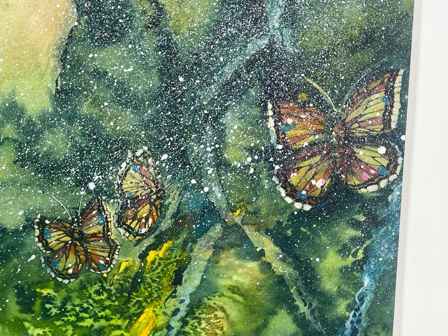 Vintage Hawaiian Original Watercolor Painting On Paper 34 X 26 [Photo 4]