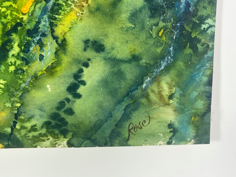 Vintage Hawaiian Original Watercolor Painting On Paper 34 X 26 [Photo 5]