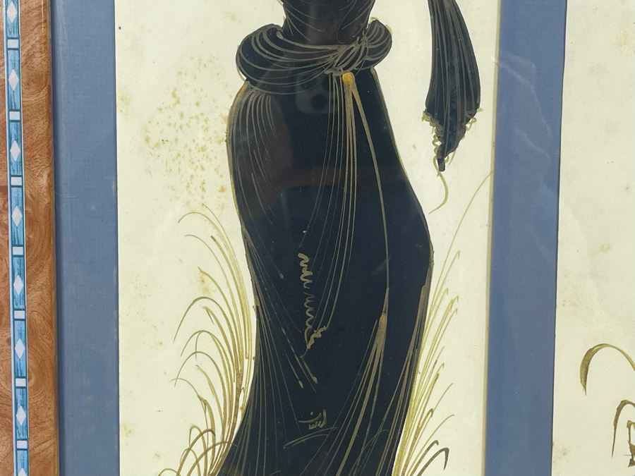 Framed Pair Of Original Drawings 17.5 X 22 [Photo 4]