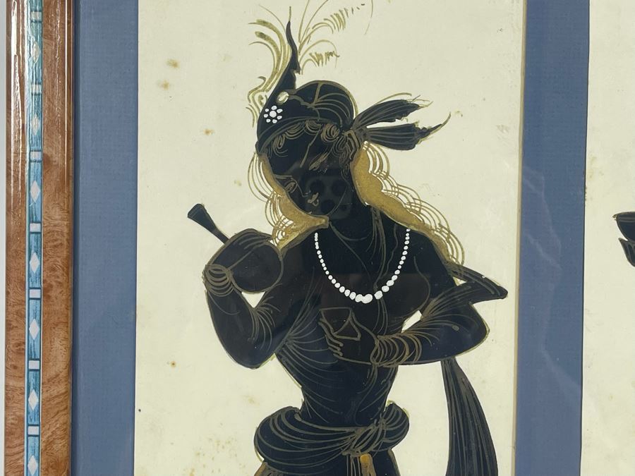 Framed Pair Of Original Drawings 17.5 X 22 [Photo 3]