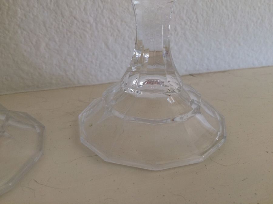 Pair of Glass Candle Holders [Photo 5]