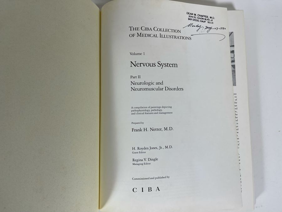 First Printing Pair Of Medical Books The CIBA Collection Of Medical Illustrations Volume I And II Nervous System: Anatomy And Physiology; Nuerologic And Neuromuscular Disorders [Photo 11]