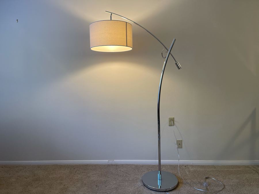 Modernist Chrome Floor Lamp Light 38W X 75H [Photo 3]