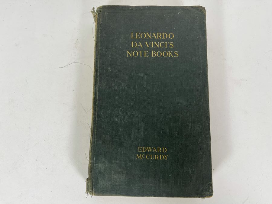 Vintage 1923 Book Leonardo Da Vinci's Note Books By Edward McCurdy
