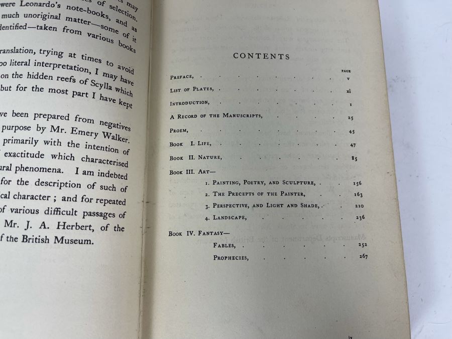 Vintage 1923 Book Leonardo Da Vinci's Note Books By Edward McCurdy