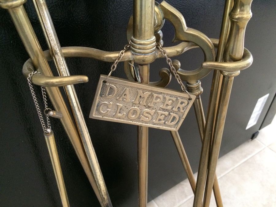 Brass Fireplace Tools / Tool Set [Photo 4]