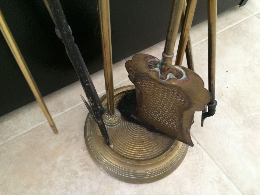 Brass Fireplace Tools / Tool Set [Photo 5]
