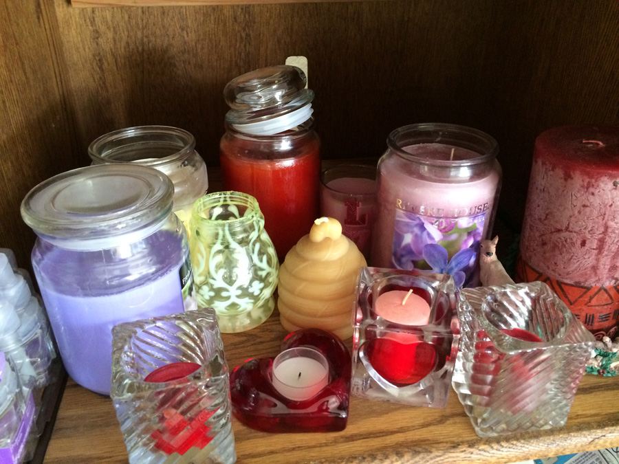 Candle, Candle Holder, & Coaster Lot [Photo 3]