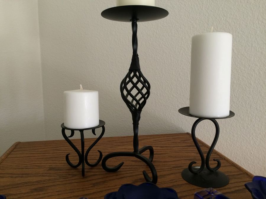 Candle, Candle Holder, & Coaster Lot [Photo 7]