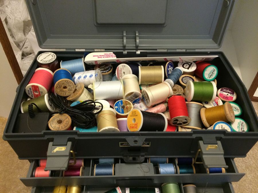 Sewing Materials Threads & Plano Tackle Box [Photo 4]