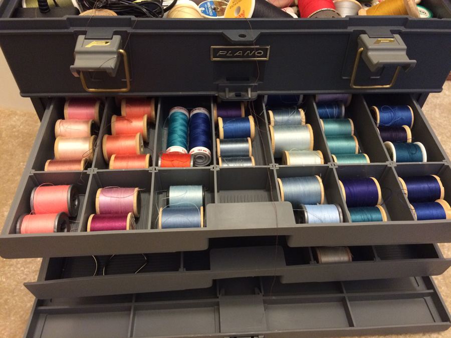 Sewing Materials Threads & Plano Tackle Box [Photo 3]