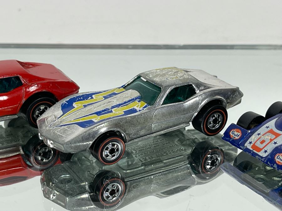Vintage Mattel Hot Wheels Cars: (3) Corvette Stingrays 1975 And Lickety Six Car 1977 [Photo 4]