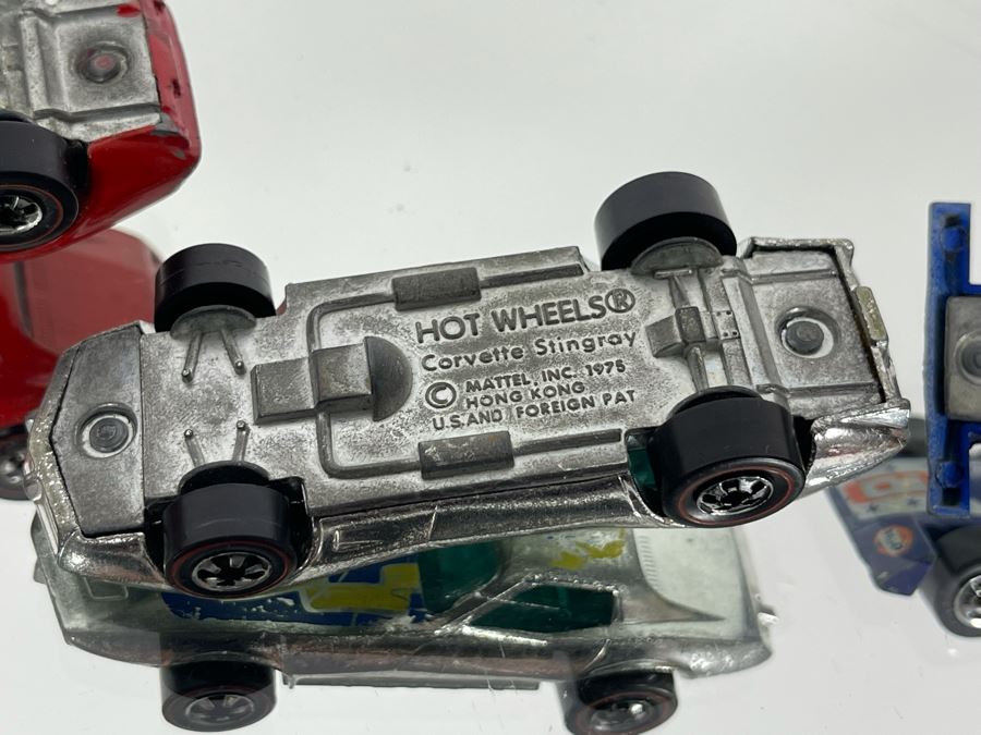 Vintage Mattel Hot Wheels Cars: (3) Corvette Stingrays 1975 And Lickety Six Car 1977 [Photo 9]