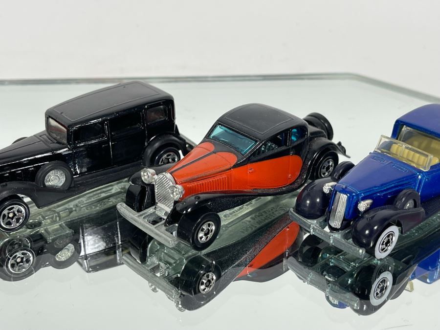 (7) Vintage Mattel Hot Wheels Classic Cars: '31 Doozie 1976, Rolls Royce, Auburn 852, '37 Bugatti 1980 [Photo 8]