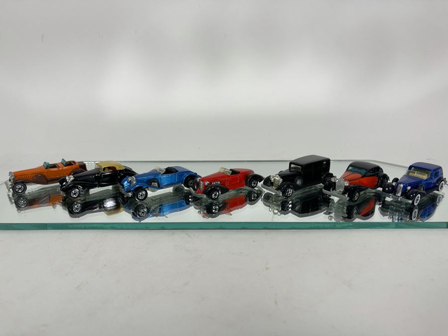 (7) Vintage Mattel Hot Wheels Classic Cars: '31 Doozie 1976, Rolls Royce, Auburn 852, '37 Bugatti 1980 [Photo 2]