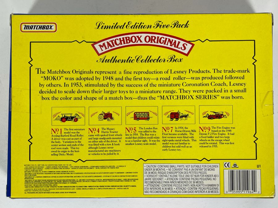 Limited Edition Five Pack Of Matchbox Originals Cars [Photo 6]
