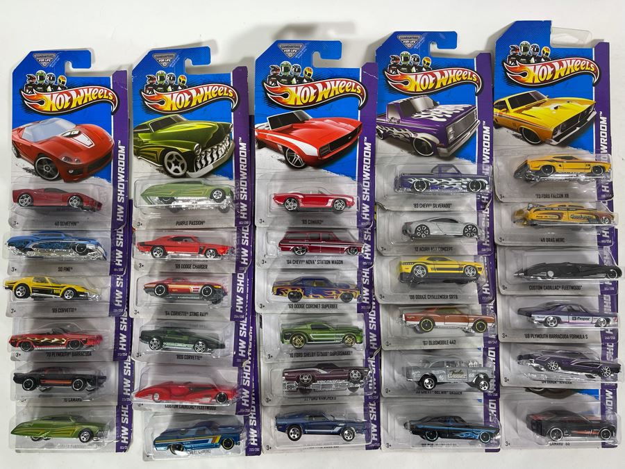 Collection Of 2012 Mattel Hot Wheels Cars On Cards