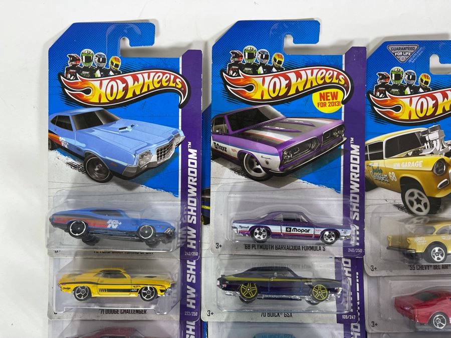 Collection Of Mattel Hot Wheels Cars On Cards