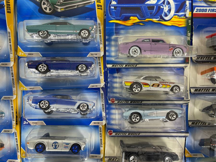 Collection Of Mattel Hot Wheels Cars On Cards