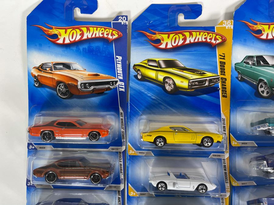 Collection Of Mattel Hot Wheels Cars On Cards