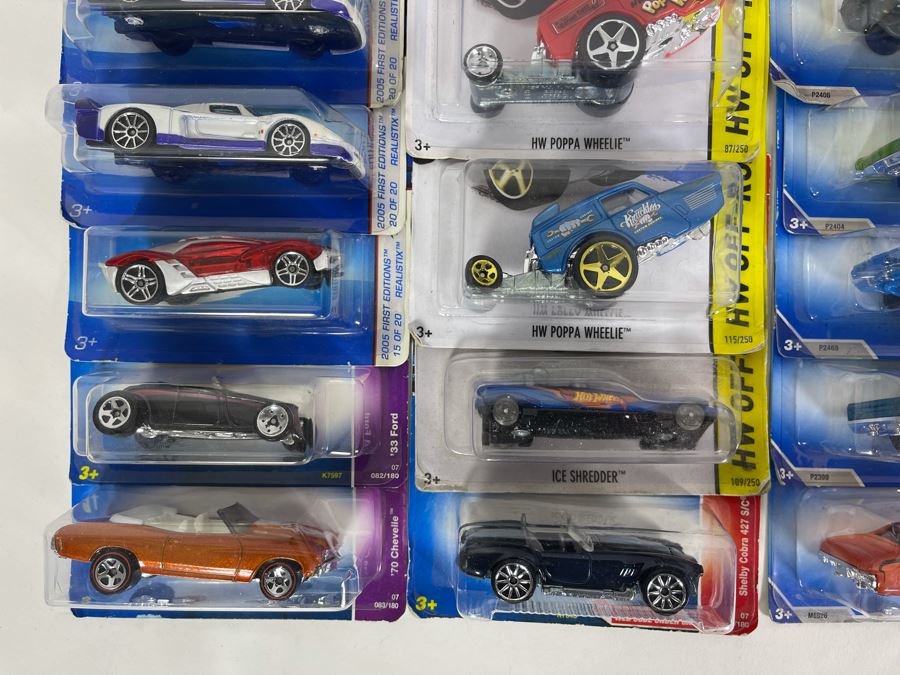 Collection Of Mattel Hot Wheels Cars On Cards