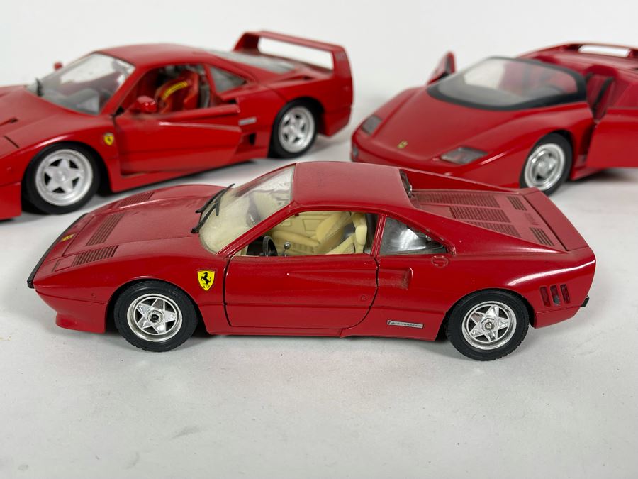 (3) Ferrari Diecast Cars: Durago Ferrari GTO 1984, Ferrari F40 Polistil Tonka, Revell Ferrari Pininfarina Mythos [Photo 4]