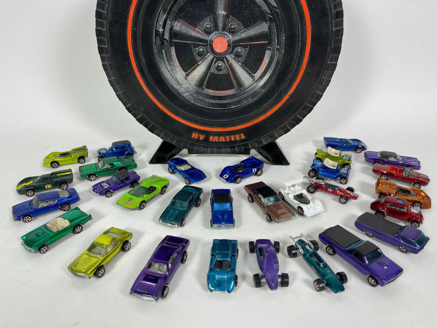 Collection Of Original Mattel Hot Wheels Redline Cars '29 Cars' With 24 Car Super Rally Case - See Photos [Photo 3]