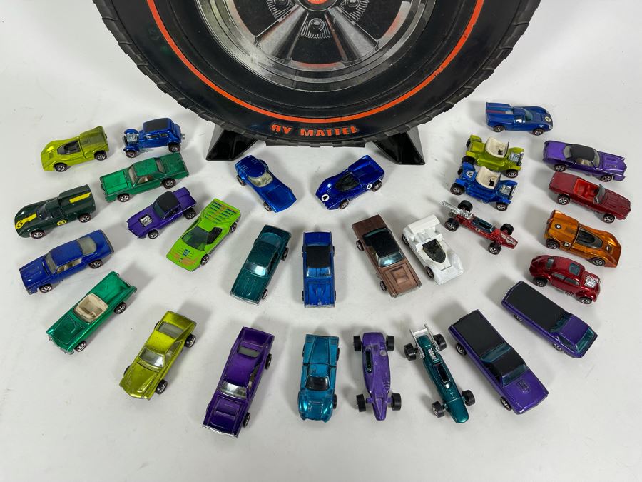 Collection Of Original Mattel Hot Wheels Redline Cars '29 Cars' With 24 Car Super Rally Case - See Photos [Photo 4]
