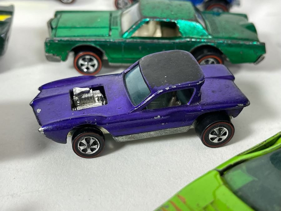 Collection Of Original Mattel Hot Wheels Redline Cars '29 Cars' With 24 Car Super Rally Case - See Photos [Photo 14]