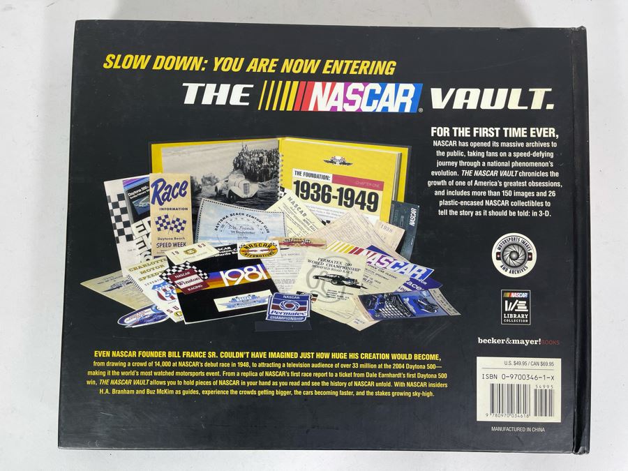 The Nascar Vault Official History Book Featuring Rare Reproduction Collectibles Retails $49 [Photo 10]