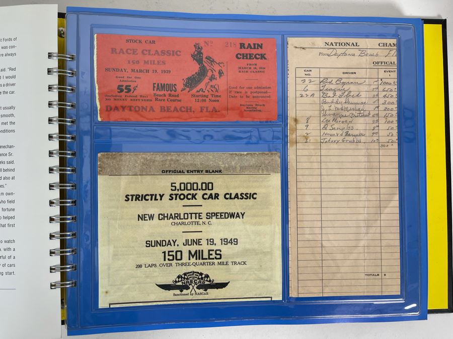 The Nascar Vault Official History Book Featuring Rare Reproduction Collectibles Retails $49 [Photo 6]