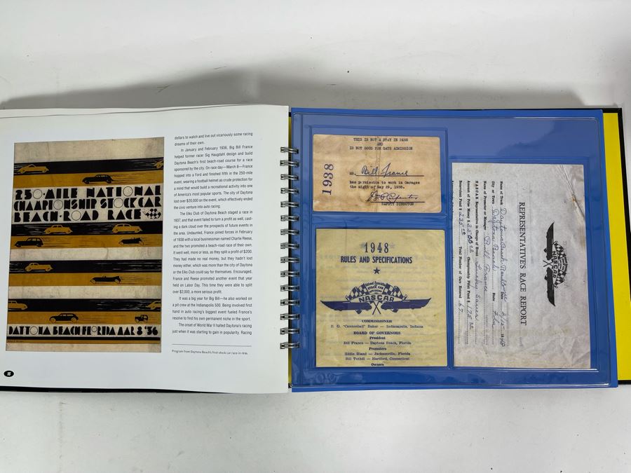 The Nascar Vault Official History Book Featuring Rare Reproduction Collectibles Retails $49 [Photo 5]