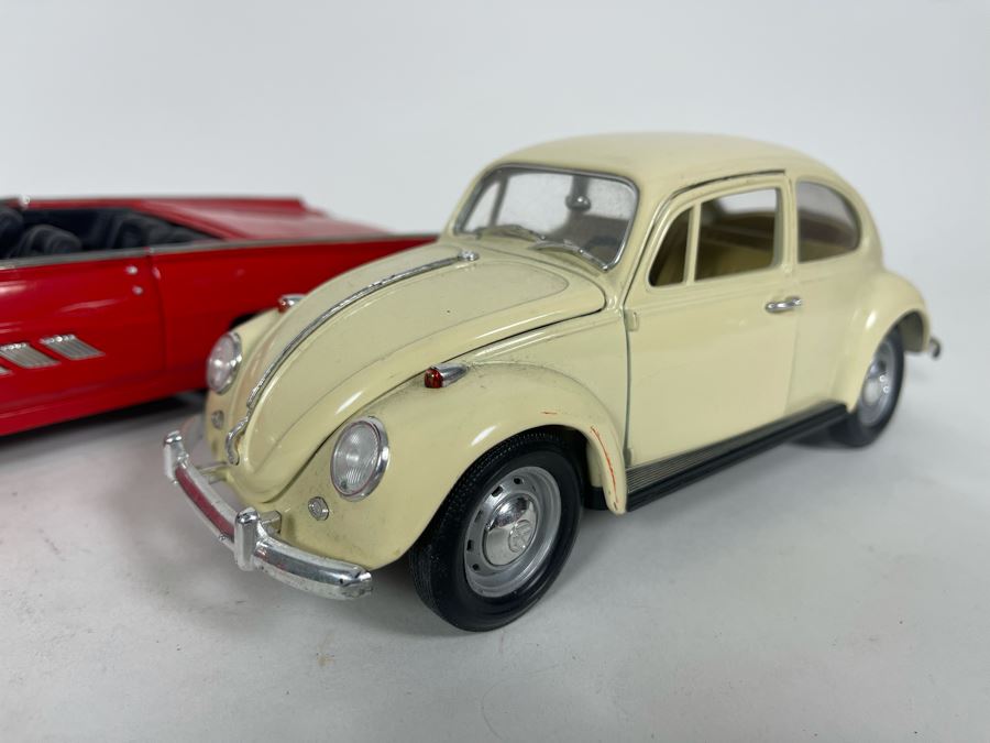 (2) Diecast Cars: Anson 1963 Ford Thunderbird And Road Tough 1967 Volkswagen Beetle [Photo 6]