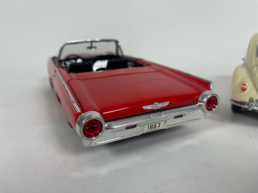 (2) Diecast Cars: Anson 1963 Ford Thunderbird And Road Tough 1967 Volkswagen Beetle [Photo 8]