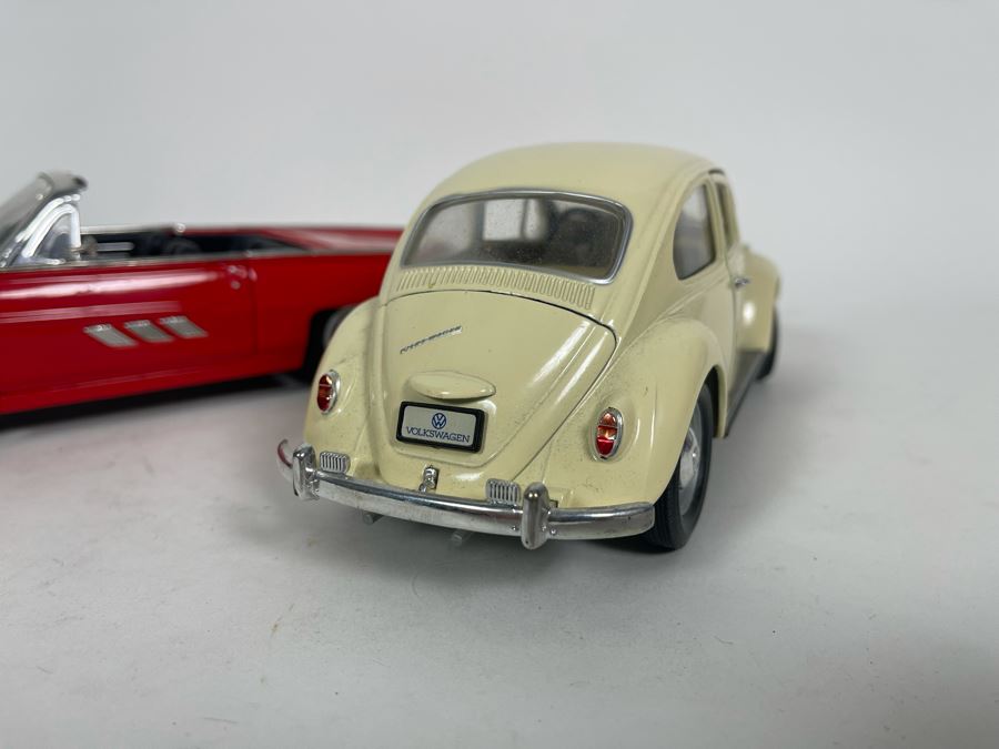 (2) Diecast Cars: Anson 1963 Ford Thunderbird And Road Tough 1967 Volkswagen Beetle [Photo 7]