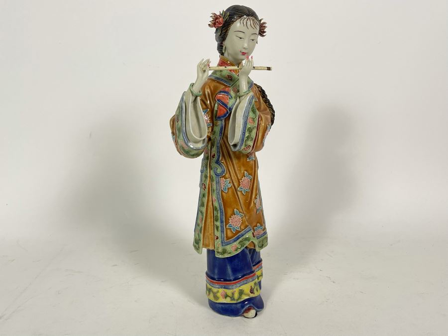 Vintage Signed Chinese Porcelain Figurine 12.5'H [Photo 12]
