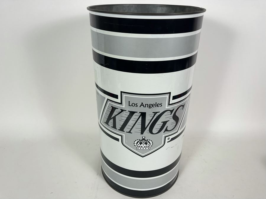 Vintage 1988 Los Angeles Kings Metal Wastebasket 19H [Photo 2]