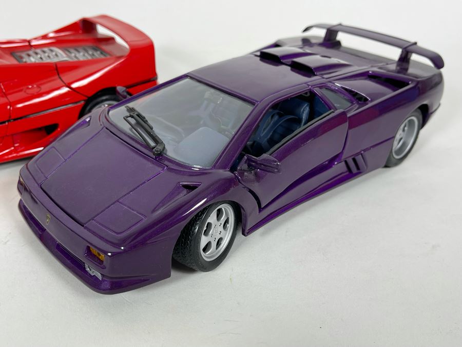 (2) Diecast Cars: Maisto Lamborghini And Maisto Ferrari F50 [Photo 5]