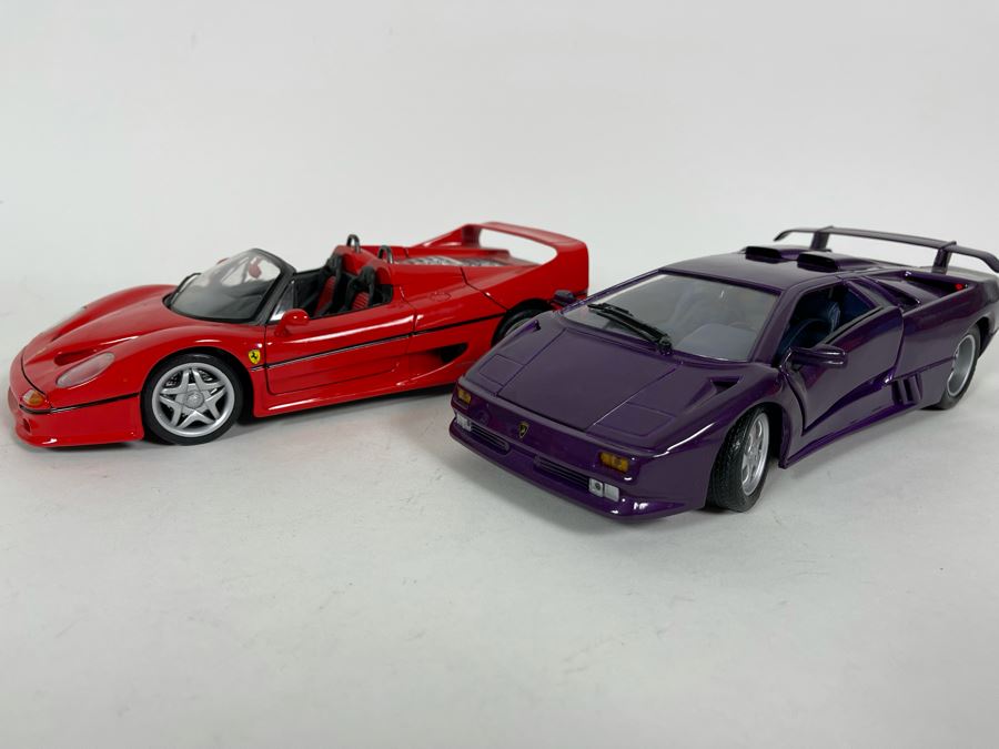 (2) Diecast Cars: Maisto Lamborghini And Maisto Ferrari F50