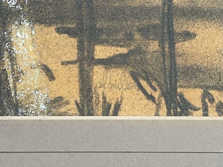 Framed Original Al Miller Plein Air Drawing 11.5 X 8 [Photo 4]