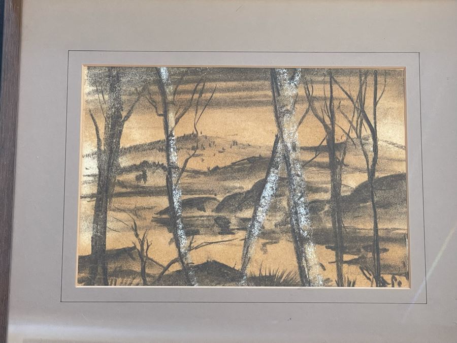 Framed Original Al Miller Plein Air Drawing 11.5 X 8 [Photo 3]