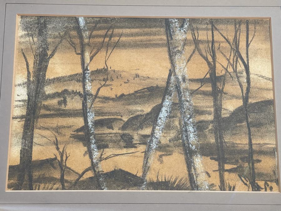 Framed Original Al Miller Plein Air Drawing 11.5 X 8 [Photo 6]