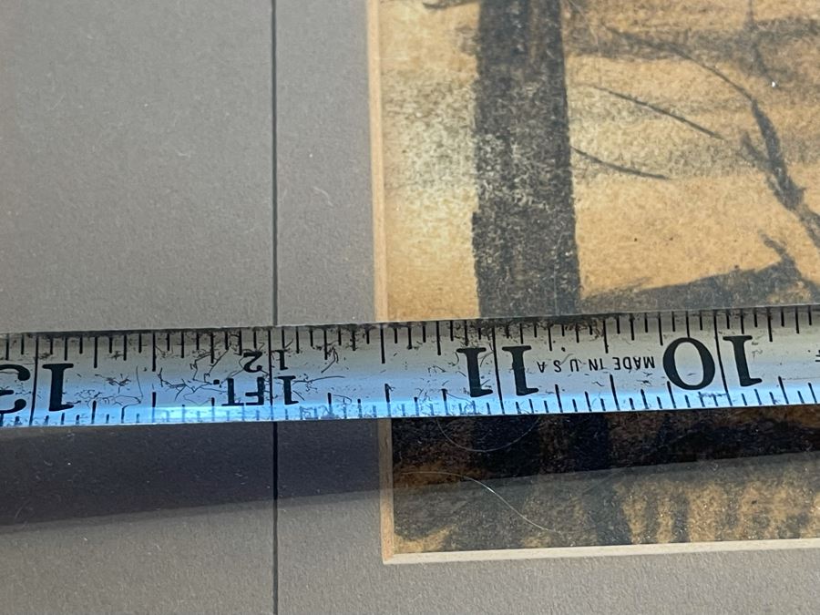 Framed Original Al Miller Plein Air Drawing 11.5 X 8 [Photo 7]