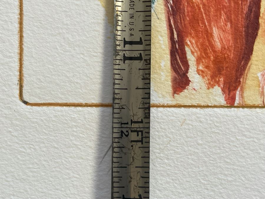 Original Jean Klafs Abstract Expressionist Monotype 1 Of 1 Of Woman On Paper 9 X 12 [Photo 6]