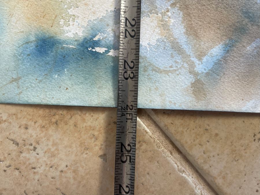 Original Jean Klafs Abstract Painting On Paper Unsigned 18 X 24 [Photo 7]